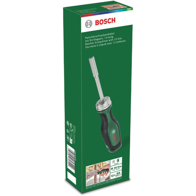 BOSCH Викрутка 12 насадок, Tx, PZ, PH, SL, HEX (1600A02BX2)