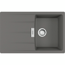 Franke Мийка кухонна Centro, фраграніт, прямокутник, з крилом, 780х500х200мм, чаша - 1, накладна, CNG 611-78, сірий камінь (1140701814)