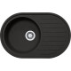 Franke Мийка кухонна RONDA фраграніт, овал, з крилом, 770х500х205мм, чаша - 1, врізна, онікс (1140668599)