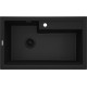 Deante Мийка кухонная Eridan, граніт, прямокутник, без крила, 800х500х214мм, чаша - 1, врізна, графіт металік (ZQE_G10B)