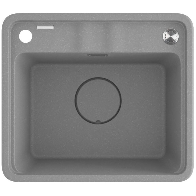 Deante Мийка кухонна Momi, граніт, квадрат, без крила, 500х440х230мм, чаша - 1, врізна, сірий + кухонна дошка (ZKM_S103)