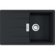 Franke Мийка кухонна Centro, фраграніт, прямокутник, з крилом, 780х500х200мм, чаша - 1, накладна, CNG 611-78, чорний матовий (1140701810)