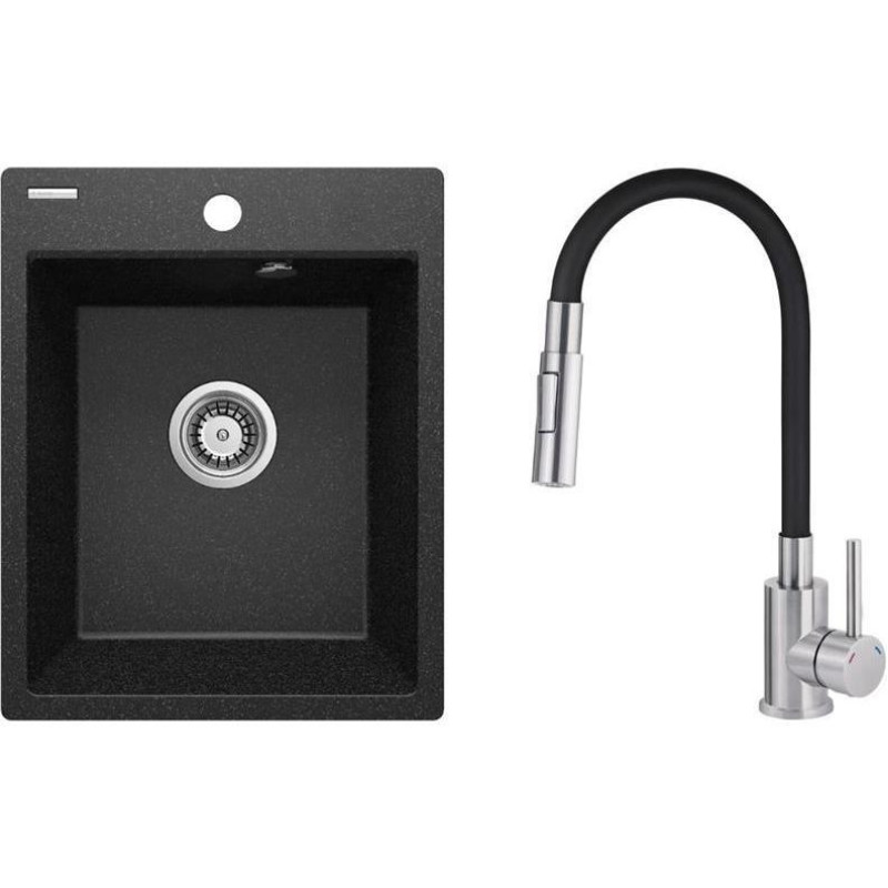 Deante Набір для кухні Corio, гранітна мийка ZRC_2103 + зміш. BOC_B740, графіт (ZRCD2103)