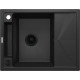 Deante Мийка кухонна Magnetic, граніт, прямокут., з крилом, 640х500х219мм, чаша - 1, врізна, металічний графіт (ZRM_G11A)