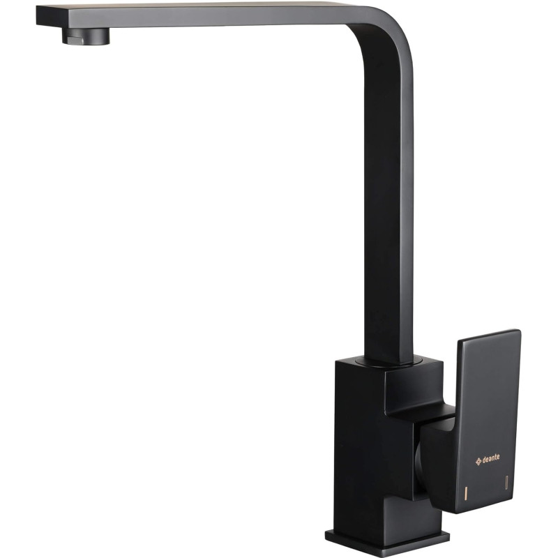 Deante Змішувач для кухні Anemon, довж.виливу - 207мм, поворотний, 1важіль, чорний (BBZ_N62M)