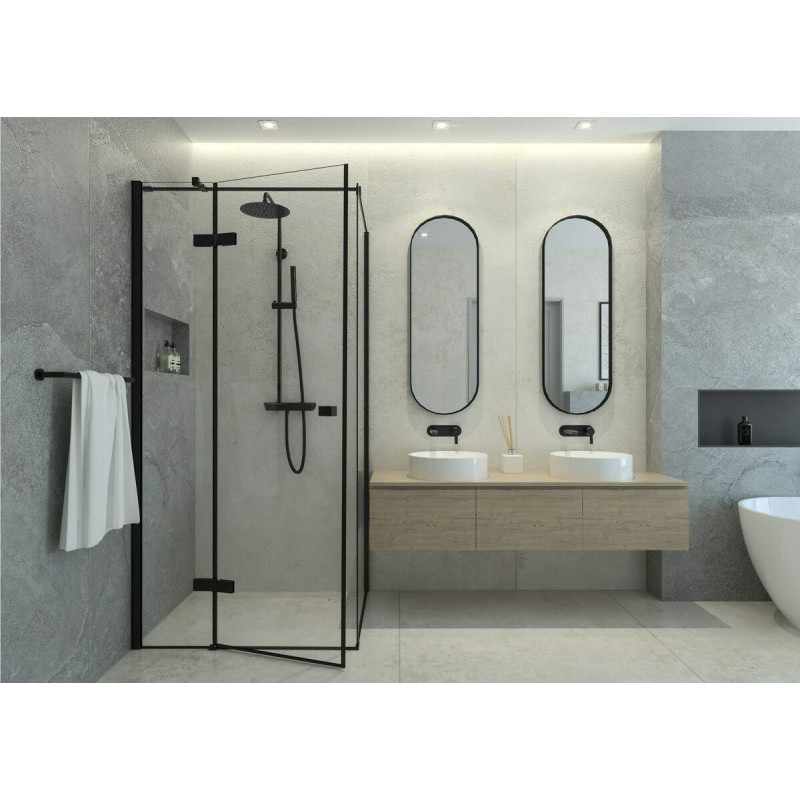 Deante Душова система Arnika зі змішувачем для душу, душ - 1 функц., кріпл. - на стійці, чорний (NAC_N1QK)