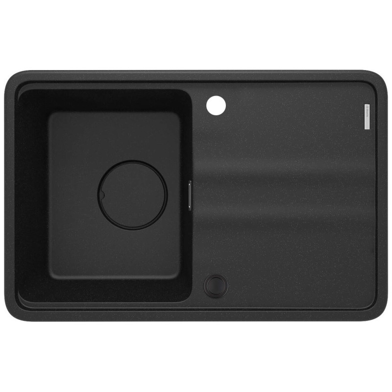Deante Мийка кухонна Momi, граніт, прямокут., з крилом, 670х440х230мм, чаша - 1, врізна, металічний графіт + кухонна дошка (ZKM_G11A)