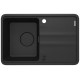 Deante Мийка кухонна Momi, граніт, прямокут., з крилом, 670х440х230мм, чаша - 1, врізна, металічний графіт + кухонна дошка (ZKM_G11A)