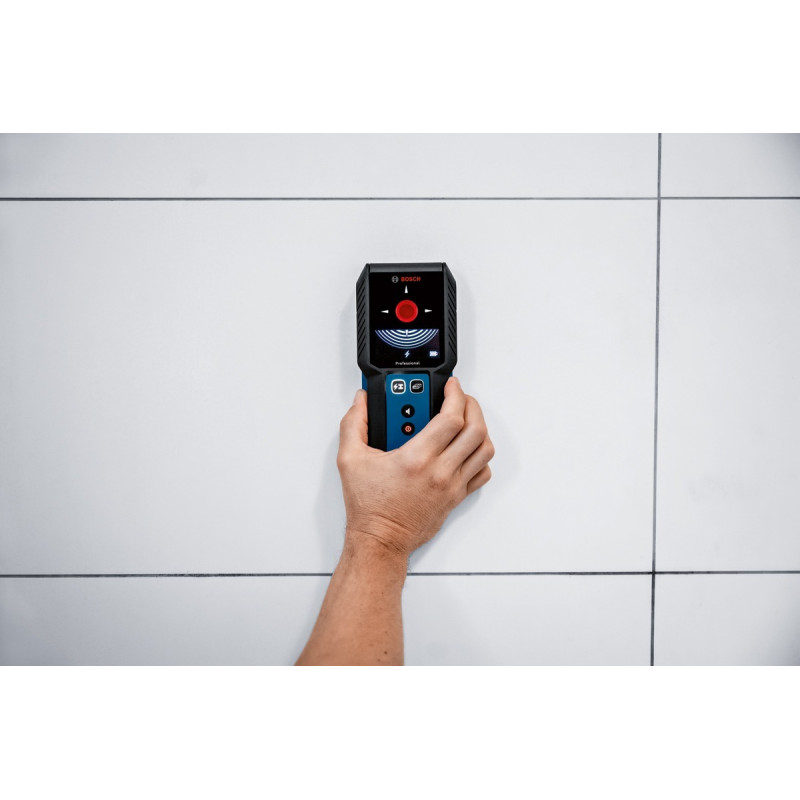BOSCH Детектор акумуляторний GMS 120-27 Professional, до 120мм, 2ААх1.5В, IP54, чохол, 0.24кг (0601081700)