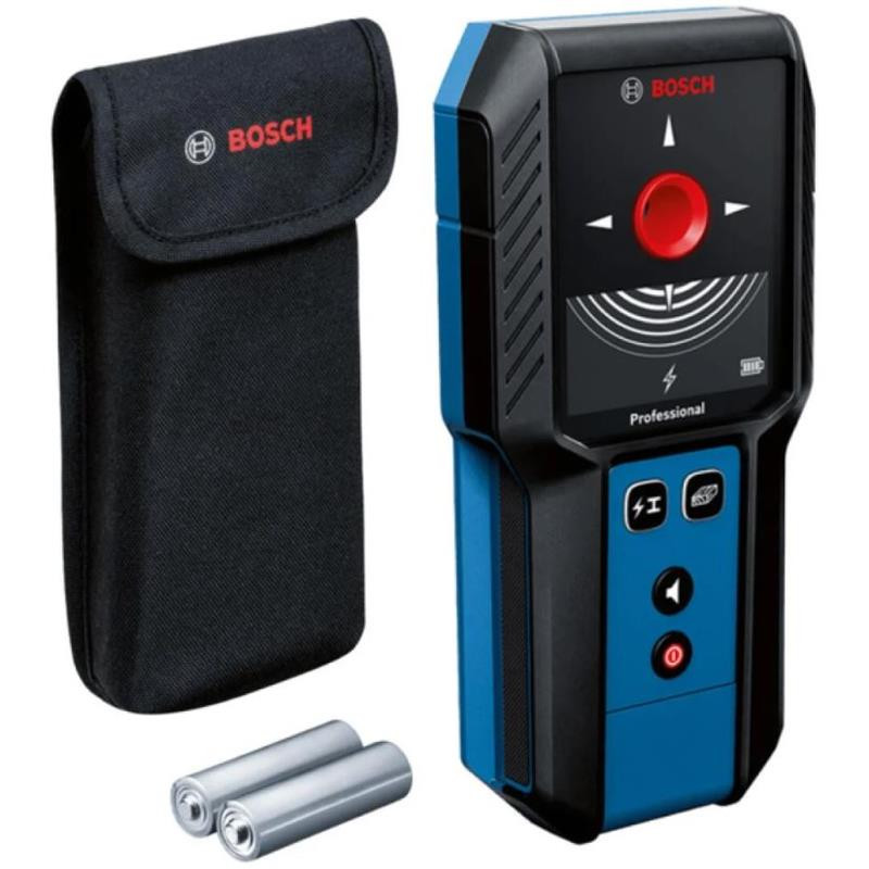 BOSCH Детектор акумуляторний GMS 120-27 Professional, до 120мм, 2ААх1.5В, IP54, чохол, 0.24кг (0601081700)