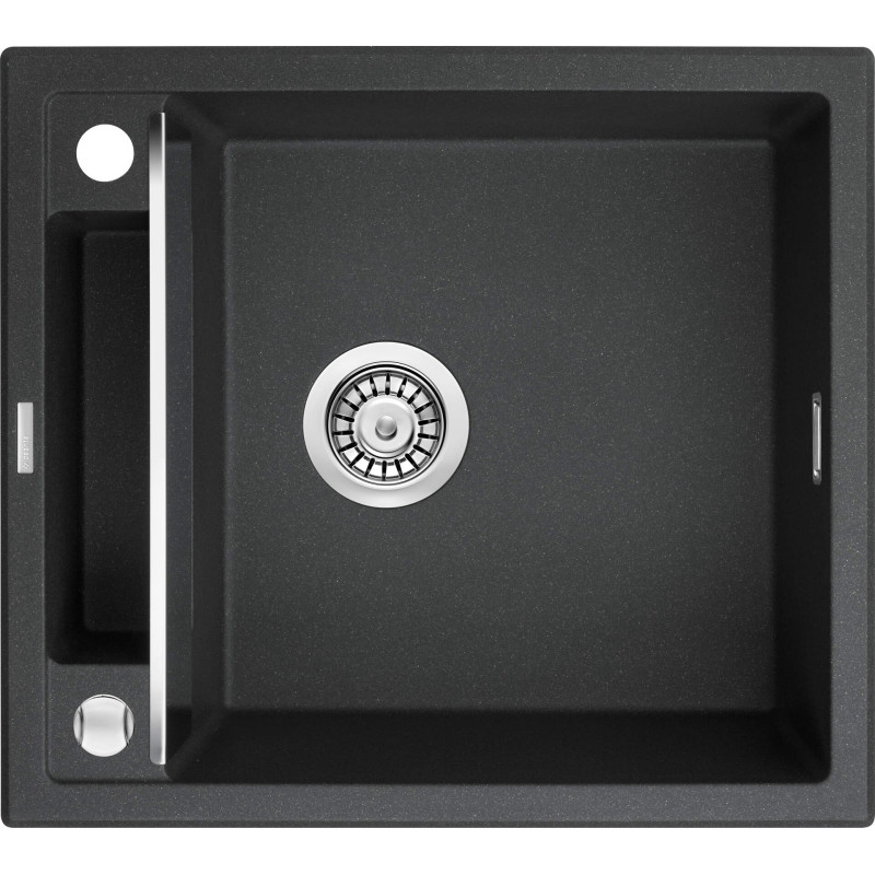 Deante Мийка кухонна Magnetic, граніт, квадрат, без крила, 560х500х219мм, чаша - 1, накладна, металічний графіт (ZRM_G103)