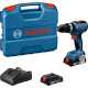 BOSCH Шурупокрут-дриль акумуляторний GSB 18V-65 18В 2х2А·год 31·65Нм 0-2100об·хв ЗП GAL18V-20 кейс 1.12кг (06019N3100)