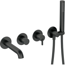 Deante Душовий набір Silia зі змішувачем для ванни, лійка, кріпл. - прихованого монтажу, чорний (BQS_N18P)