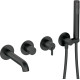 Deante Душовий набір Silia зі змішувачем для ванни, лійка, кріпл. - прихованого монтажу, чорний (BQS_N18P)