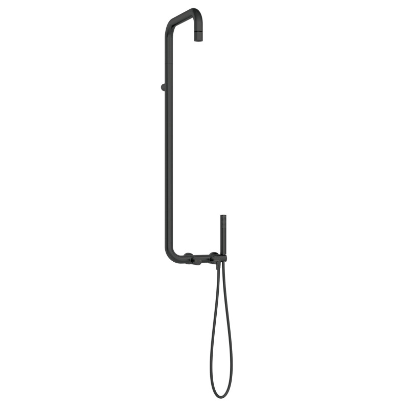 Deante Душова система Silia зі змішувачем для душу, душ - верхній душ, лійка, кріпл. - на стійці, чорний (NQS_N4XM)