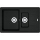 Franke Мийка кухонна Basis, фраграніт, прямокутник, з крилом, 780х500х200мм, чаша - 1,5, врізна, BFG 651-78, чорний матовий (1140667448)