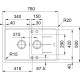 Franke Мийка кухонна Basis, фраграніт, прямокутник, з крилом, 780х500х200мм, чаша - 1,5, врізна, BFG 651-78, чорний матовий (1140667448)