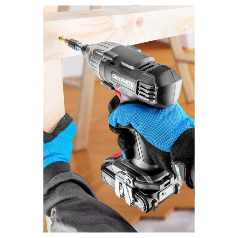 Graphite Гвинтоверт ударний акумуляторний Energy + 18В 0-2200об·хв 180Нм 1/4" 1.2кг без АКБ та ЗП (58G012)
