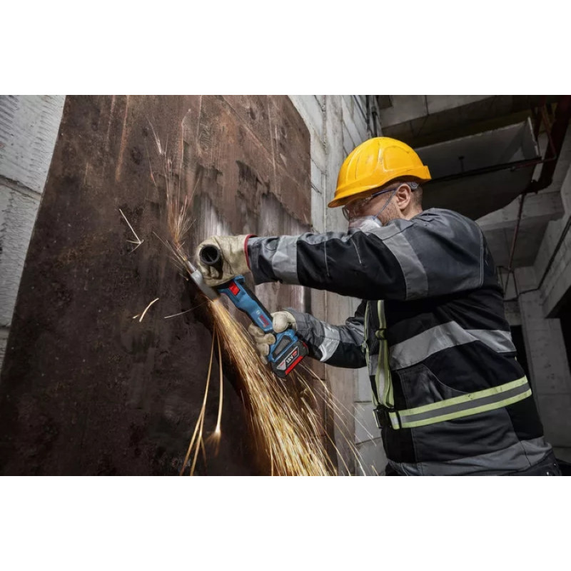 BOSCH Шліфмашина кутова акумуляторна GWS 18V-11S 125мм 18В 1x5А·год 0-9000об·хв 1.7кг кейс ЗПGAL1880CV (06019N4003)