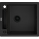 Deante Мийка кухонна Magnetic, граніт, квадрат, без крила, 560х500х219мм, чаша - 1, накладна, чорний матовий (ZRM_N103)