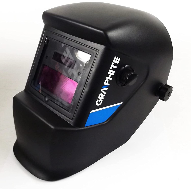 Graphite Маска зварювальника хамелеон 56H822 автозатемніння 1/15000сек два датчики дуги регулювання ступеня затемнення DIN 9-13 (56H822)