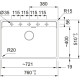 Franke Мийка кухонна Maris, фраграніт, прямокутник, без крила, 760х510х200мм, чаша - 1, врізна, MRG 610-72 TL, сірий камінь (1140720005)