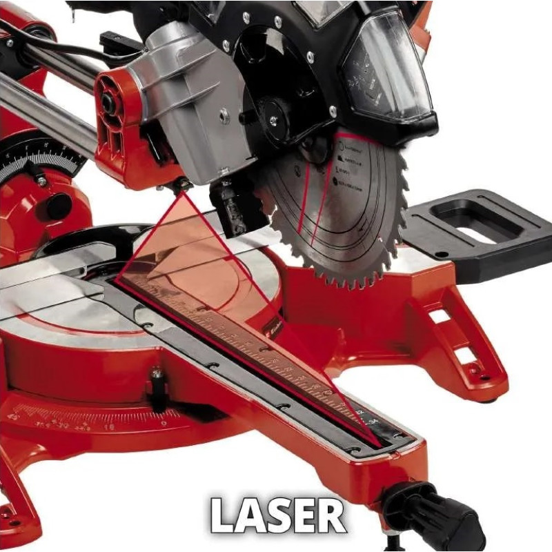 Einhell Пила торцовочна TC-SM 2534/1 Dual з протяжкою 2100Вт диск 250мм 14.3кг лазер (4300395)