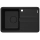 Deante Мийка кухонна Momi, граніт, прямокут., з крилом, 670х440х230мм, чаша - 1, врізна, чорний матовий + кухонна дошка (ZKM_N11A)