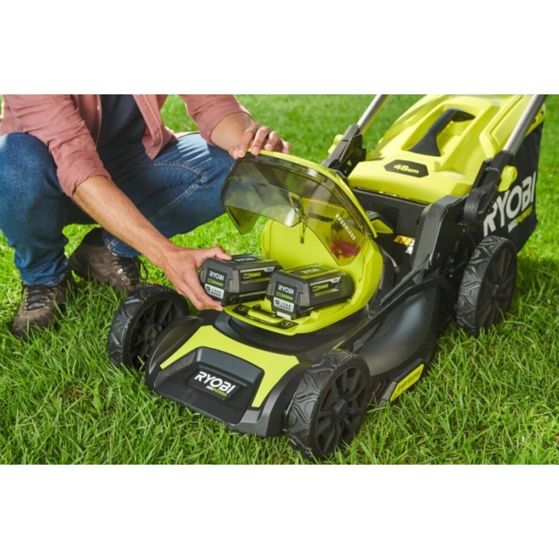 Газонокосарка акумуляторна Ryobi Max Power RY36LMX46A-150 36В акб 1х5А·год 46см 55л 25-75мм 22.5кг (5133004914)