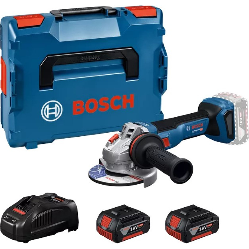 BOSCH Шліфмашина кутова акумуляторна GWS 18V-11 125мм 18В 2x5А·год 0-9000об·хв 1.7кг кейс ЗПGAL1880CV (06019N4103)