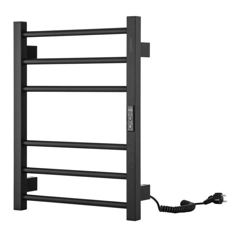 ARDESTO Рушникосушка електричнаSquare-TR K, 570х430х80мм, таймер-регулятор, сталь, чорний матовий (61070006BM)