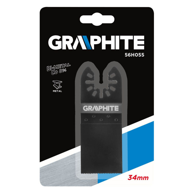 Graphite Полотно пиляльне занурювальне по металу, для багатофункц. інструменту, 34мм (56H055)