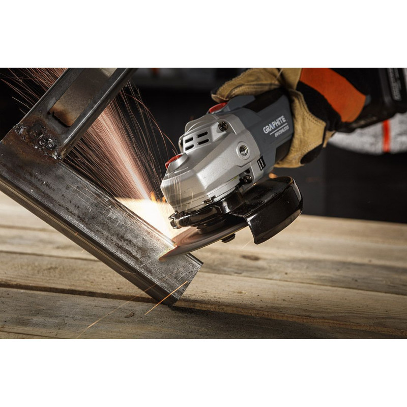 Graphite Шліфмашина кутова акумуляторна Energy+ 18В 125 мм 18В 9200об·хв 2.28кг без АКБ та ЗП (58GE142)