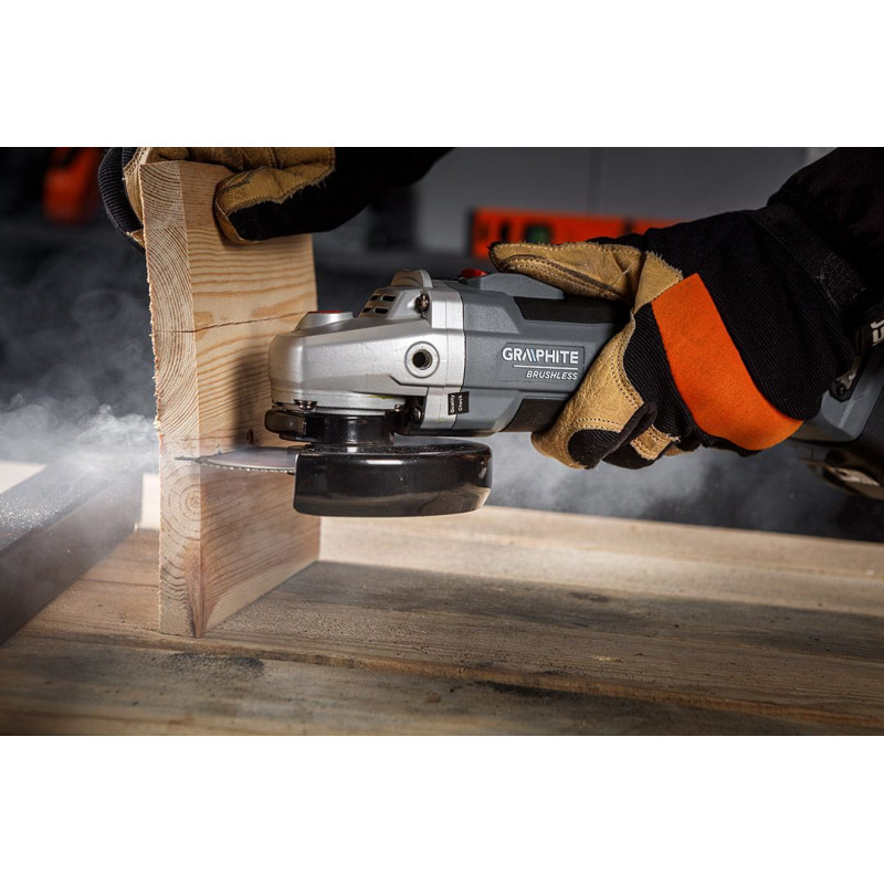 Graphite Шліфмашина кутова акумуляторна Energy+ 18В 125 мм 18В 9200об·хв 2.28кг без АКБ та ЗП (58GE142)