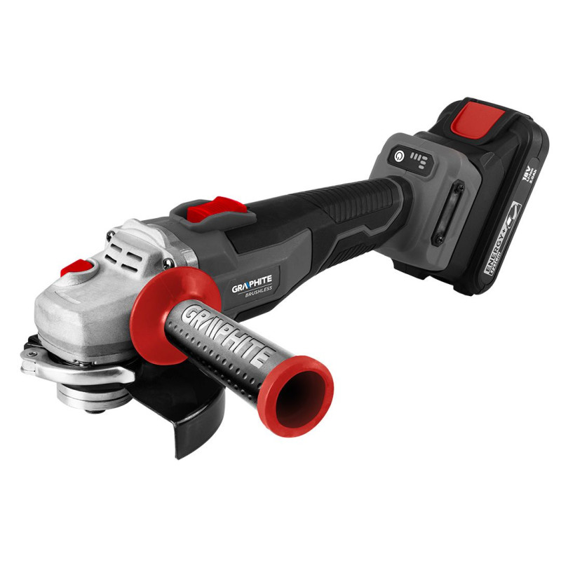 Graphite Шліфмашина кутова акумуляторна Energy+ 18В 125 мм 18В 9200об·хв 2.28кг без АКБ та ЗП (58GE142)