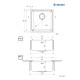 Deante Мийка кухонна Egeria, нерж.сталь, квадрат, без крила, 440х440х200мм, чаша - 1, врізна+накладна, нерж (ZPE_010B)