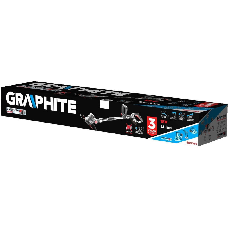 Graphite Тример садовий акумуляторний Energy+ 18В 25.4см 1.8кг без АКБ та ЗП (58G030)