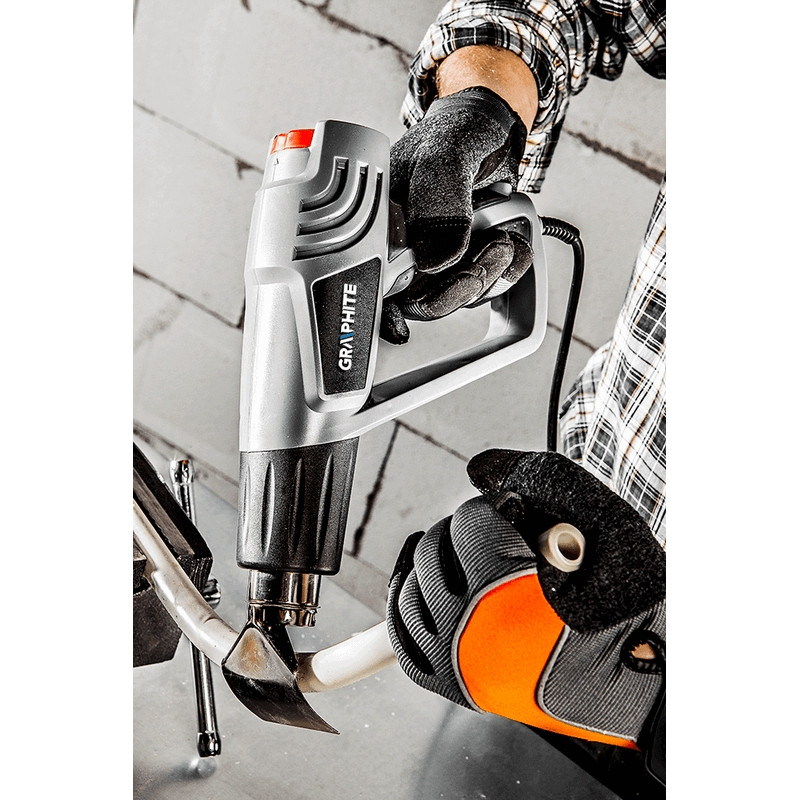 Graphite Фен будівельний 2000Вт 80/600°С 350/550л·хв 0.9кг (59G524)