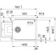 Franke Мийка кухонна Urban, фраграніт, прямокутник, з крилом, 780х500х220мм, чаша - 1, накладна, UBG 611-78 XL, білий (1140701801)