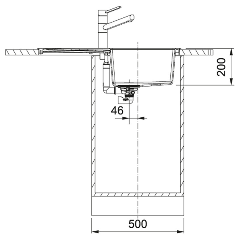 Franke Мийка кухонна Sirius 2 тектонайт, прямокут., з крилом, 780х500х200мм, чаша - 1, врізна, бежевий (1430671744)
