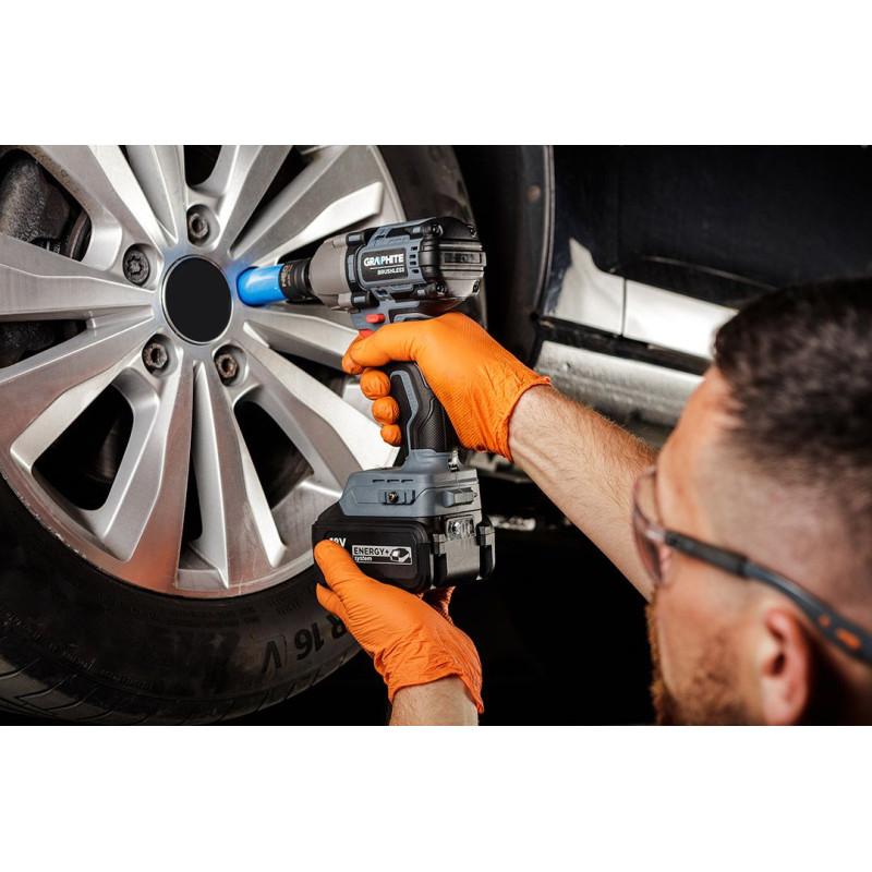 Graphite Гайковерт ударний Energy+ 18В безщітковий 2600об·хв 450Нм 1/2" 3 швидкості 1.24кг без АКБ та ЗП (58G038)