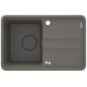 Deante Мийка кухонна Momi, граніт, прямокут., з крилом, 670х440х230мм, чаша - 1, врізна, антрацит + кухонна дошка (ZKM_T11A)