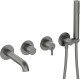 Deante Душовий набір Silia зі змішувачем для ванни, лійка, кріпл. - прихованого монтажу, титан (BQS_D18P)