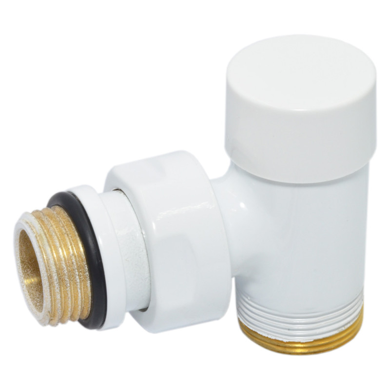 Carlo Poletti Кран отсекающий угловой БЕЛЫЙ Ø1/2" х 24-19 COMPACT (V150211EF)