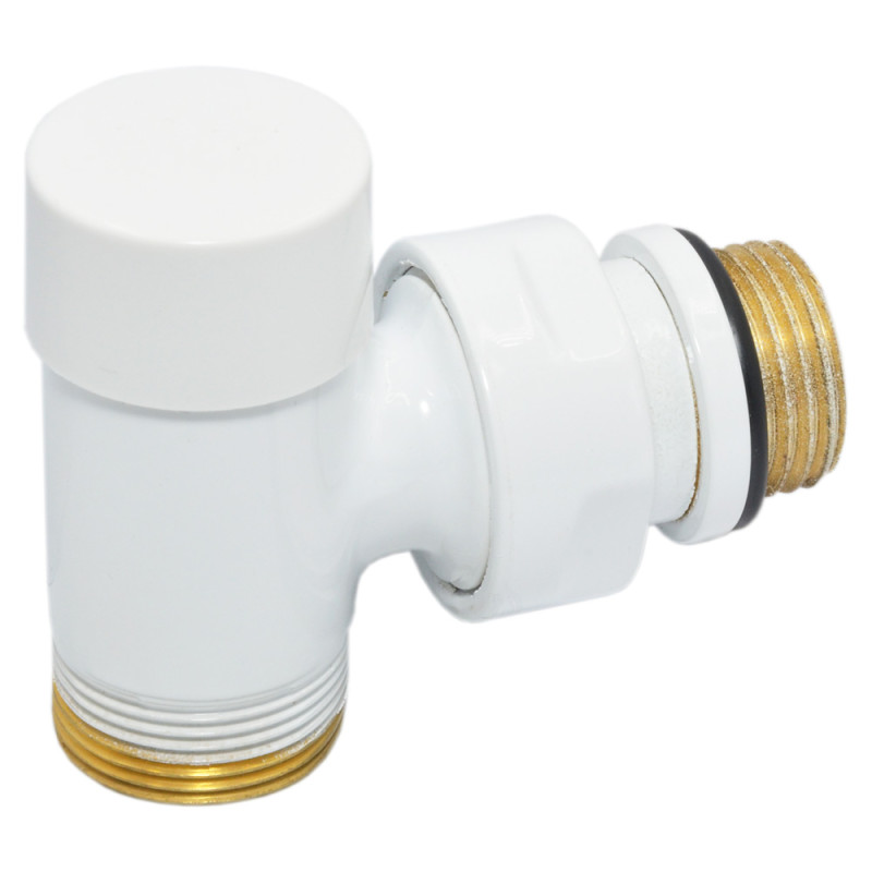 Carlo Poletti Кран отсекающий угловой БЕЛЫЙ Ø1/2" х 24-19 COMPACT (V150211EF)