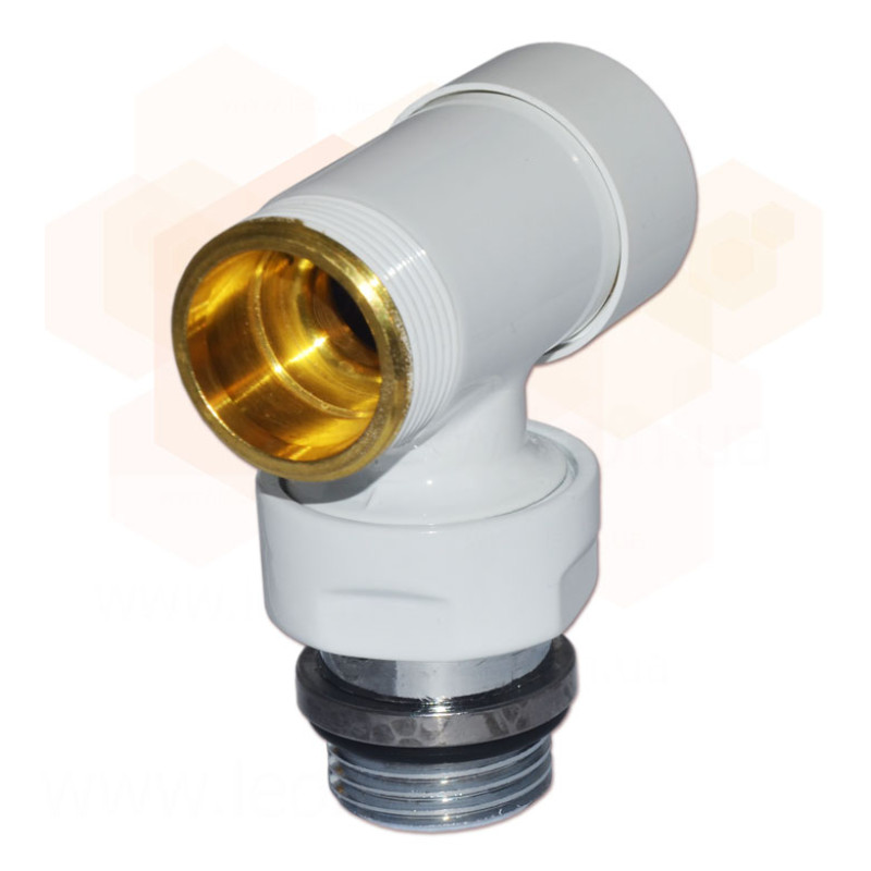 Carlo Poletti Кран отсекающий угловой БЕЛЫЙ Ø1/2" х 24-19 COMPACT (V150211EF)