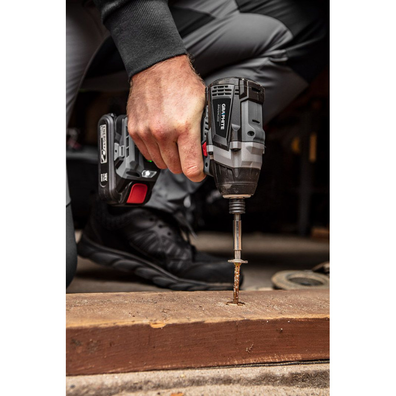 Graphite Гайковерт ударний Energy+ 18В безщітковий 2700об·хв 200Нм 3 швидкості 1.2кг без АКБ та ЗП (58G024)