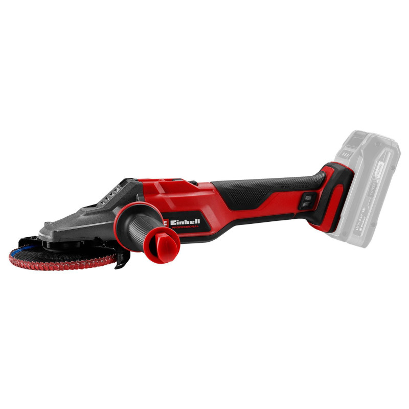 Einhell Шліфмашина кутова акумуляторна TP-AG 18/125 F Li BL - Solo, PXC, 18В, безщіткова, 125 мм, 8500 об/хв, плаский редуктор, 1.57кг (без АКБ та ЗП) (4431175)