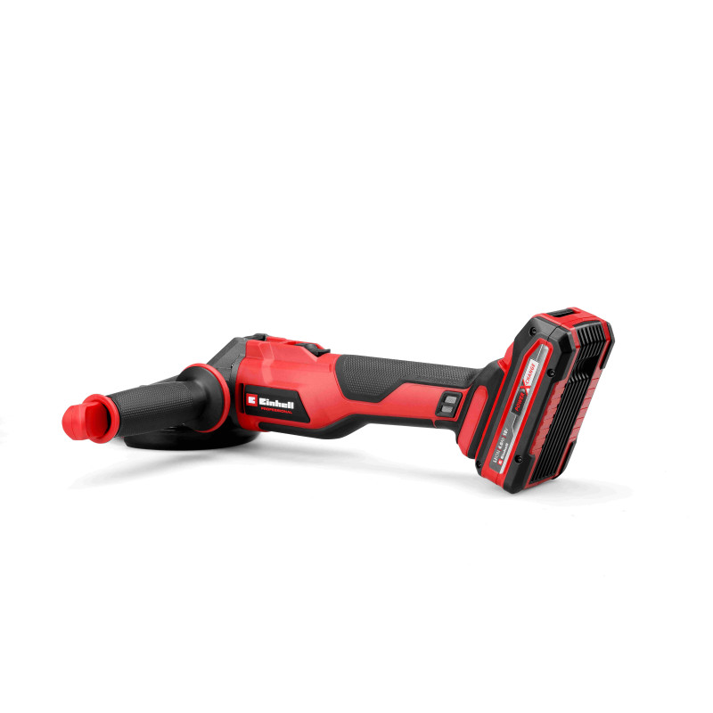 Einhell Шліфмашина кутова акумуляторна TP-AG 18/125 F Li BL - Solo, PXC, 18В, безщіткова, 125 мм, 8500 об/хв, плаский редуктор, 1.57кг (без АКБ та ЗП) (4431175)