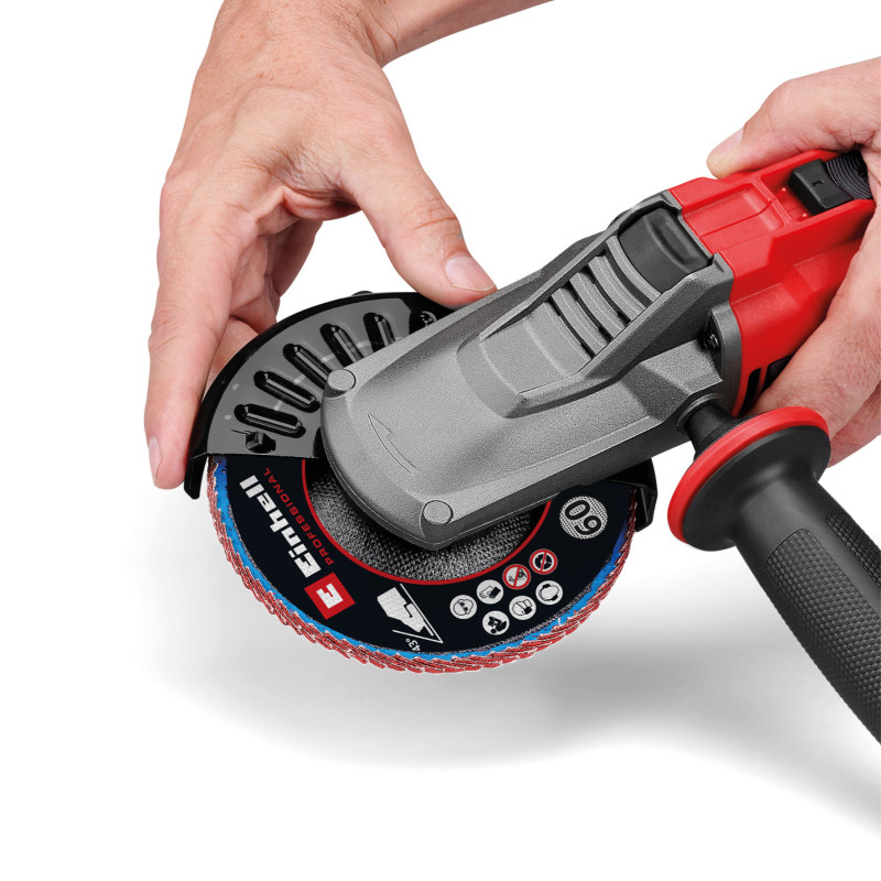 Einhell Шліфмашина кутова акумуляторна TP-AG 18/125 F Li BL - Solo, PXC, 18В, безщіткова, 125 мм, 8500 об/хв, плаский редуктор, 1.57кг (без АКБ та ЗП) (4431175)